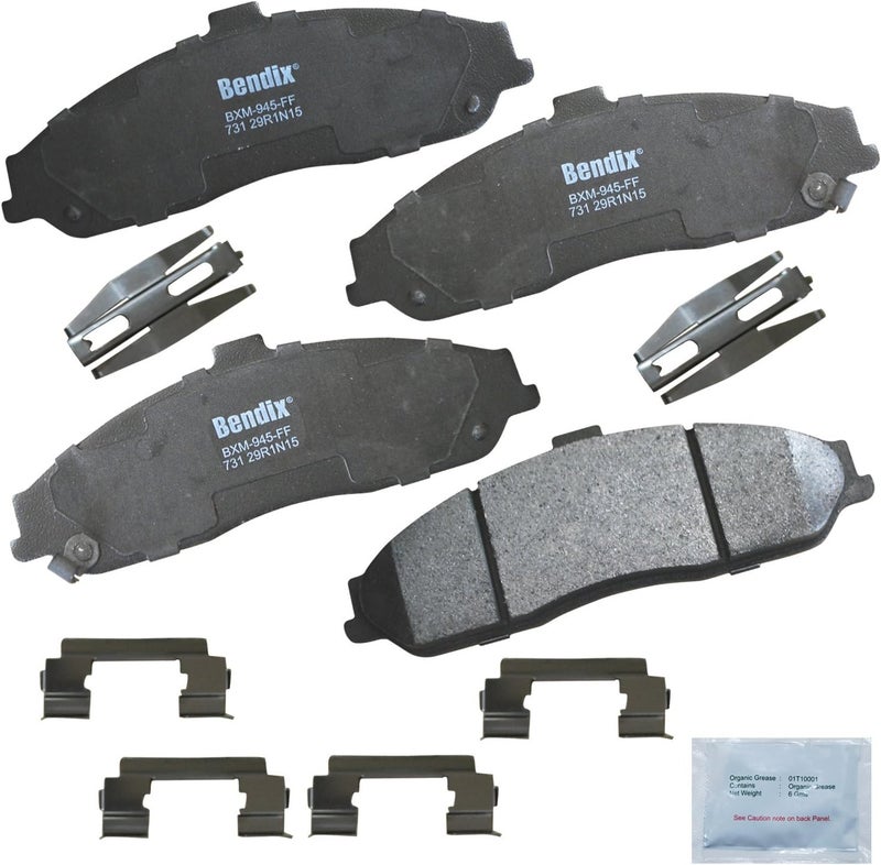Bendix Priority1 CFM731 Semi-Metallic Front Brake Pads for Cadillac XLR 2009-2004, Chevrolet Corvette 2013-1997, Pontiac GTO 2006-2005 - Image 1